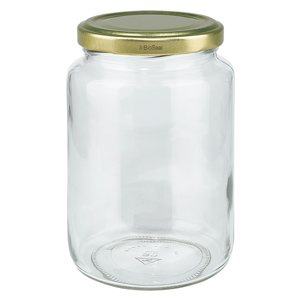 795ml rond glas met BioSeal deksel goud UNiTWIST