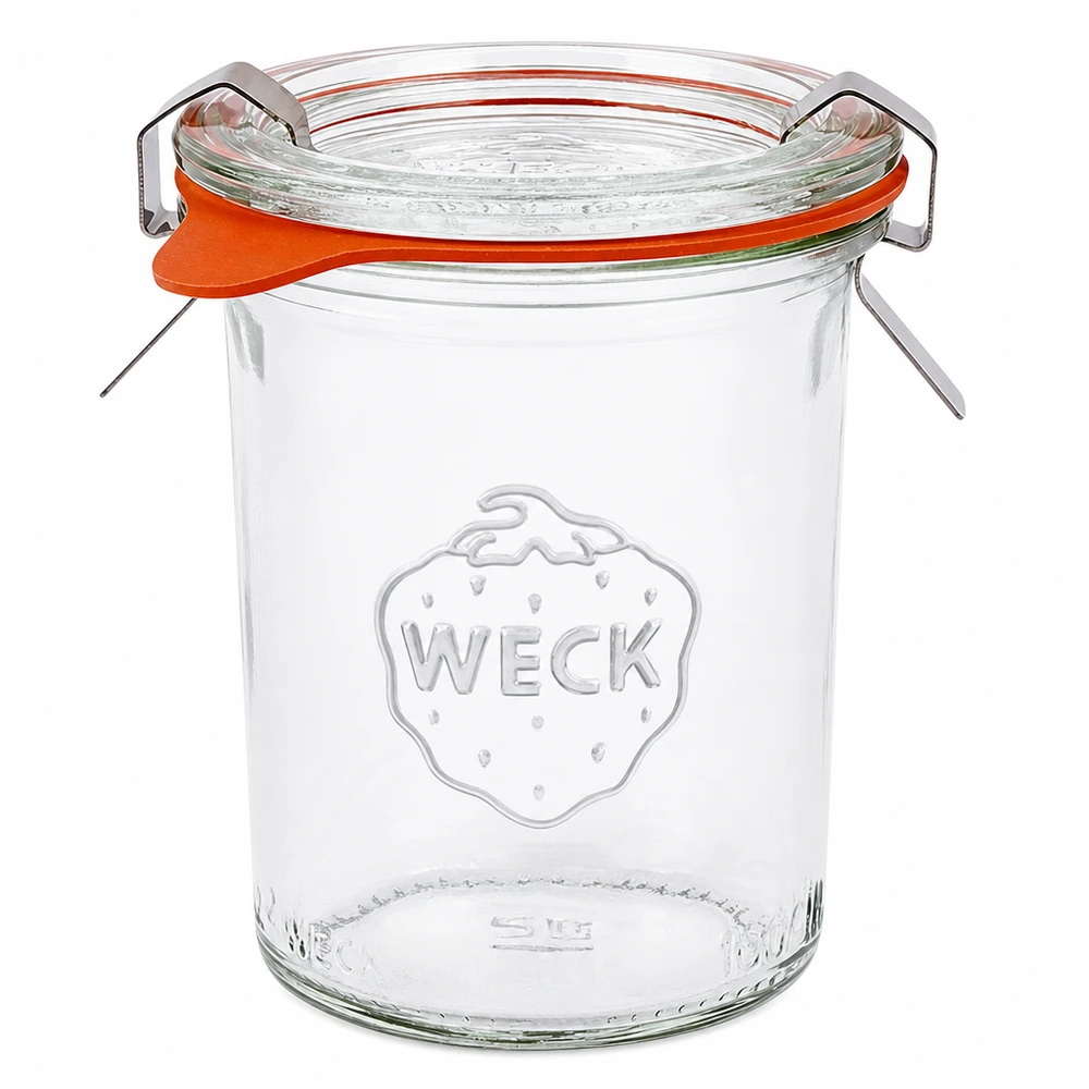 160ml stortglas compleet WECK RR60 WECK 160ml RR60 mason jar met glazen deksel rubberen ring en klemmen voor conserveren en inblikken