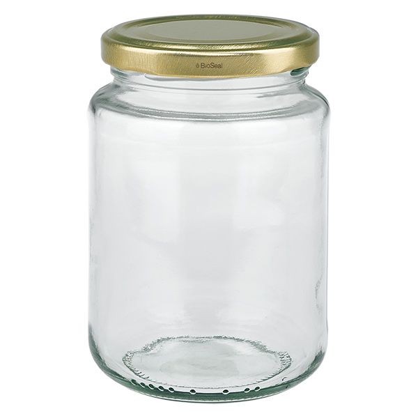 382ml rond glas met BioSeal deksel goud UNiTWIST