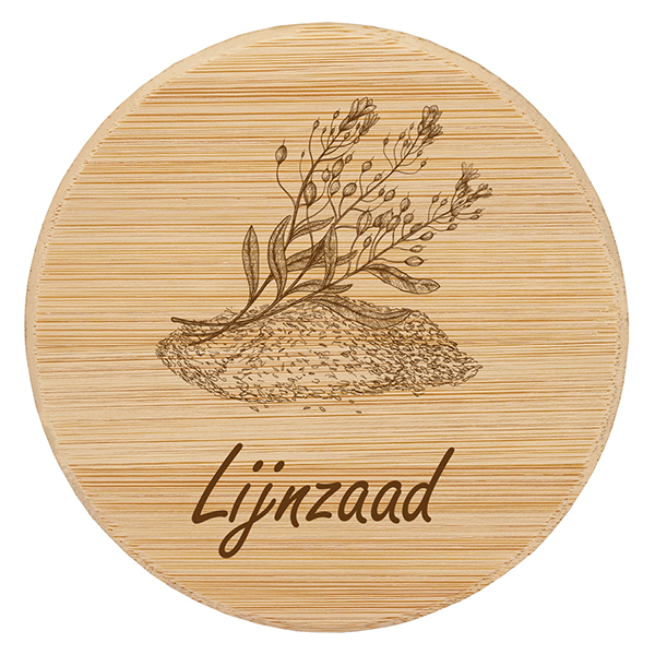 Houten deksel "Lijnzaad" voor WECK RR100