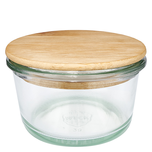 165ml gourmetglas WECK RR80 met hout deksel