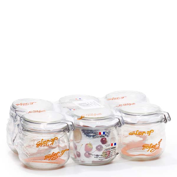 Le Parfait® pot 500 ml Ø85 mm voorraad Le Parfait Super voorraadpot 500ml met draaidop 6-delige inmaakpotten set uit Frankrijk