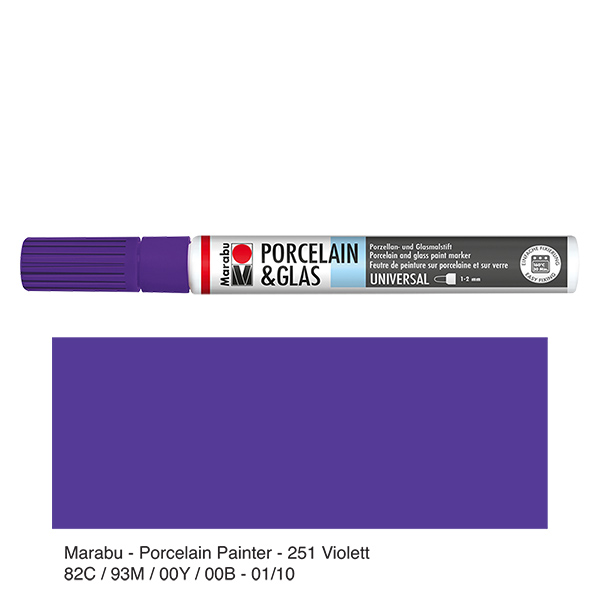 Krijt violet 1-2mm voor glas/porselein (251)