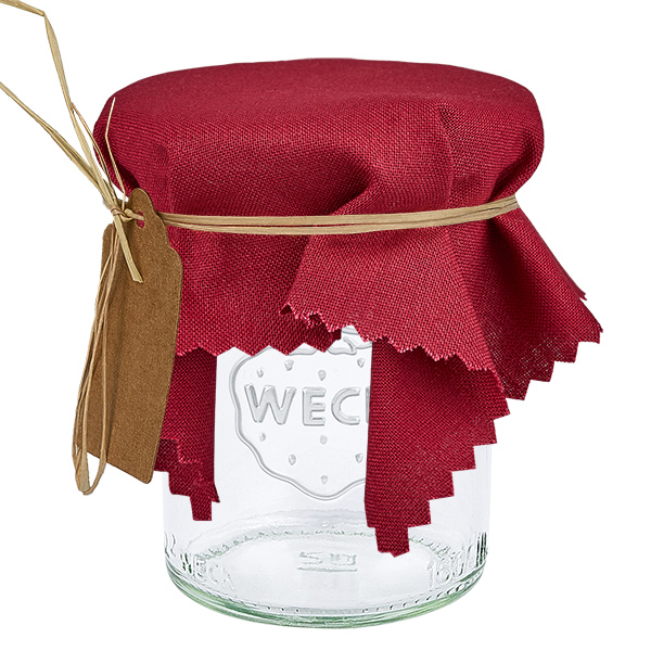 Stoffen sierkleedje, wijnrood, 15 cm, vierkant Stoffen sierkleedje, wijnrood, 15 cm, vierkant