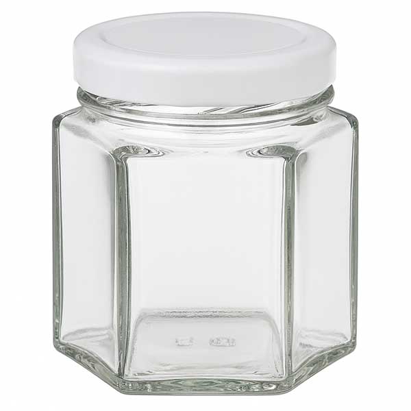47ml hexaglas met BasicSeal deksel wit UNiTWIST