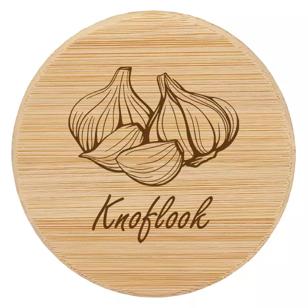 Houten deksel "Knoflook" voor WECK RR60