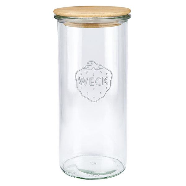 1500ml stortglas WECK RR100 met hout deksel