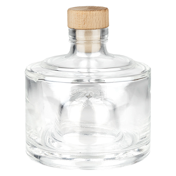 200 ml glazen fles Barbara met houten kurk met handvat UNiTWIST®