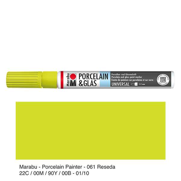 Krijt reseda 1-2mm voor glas/porselein (061) Krijt reseda 1-2mm voor glas/porselein (061)