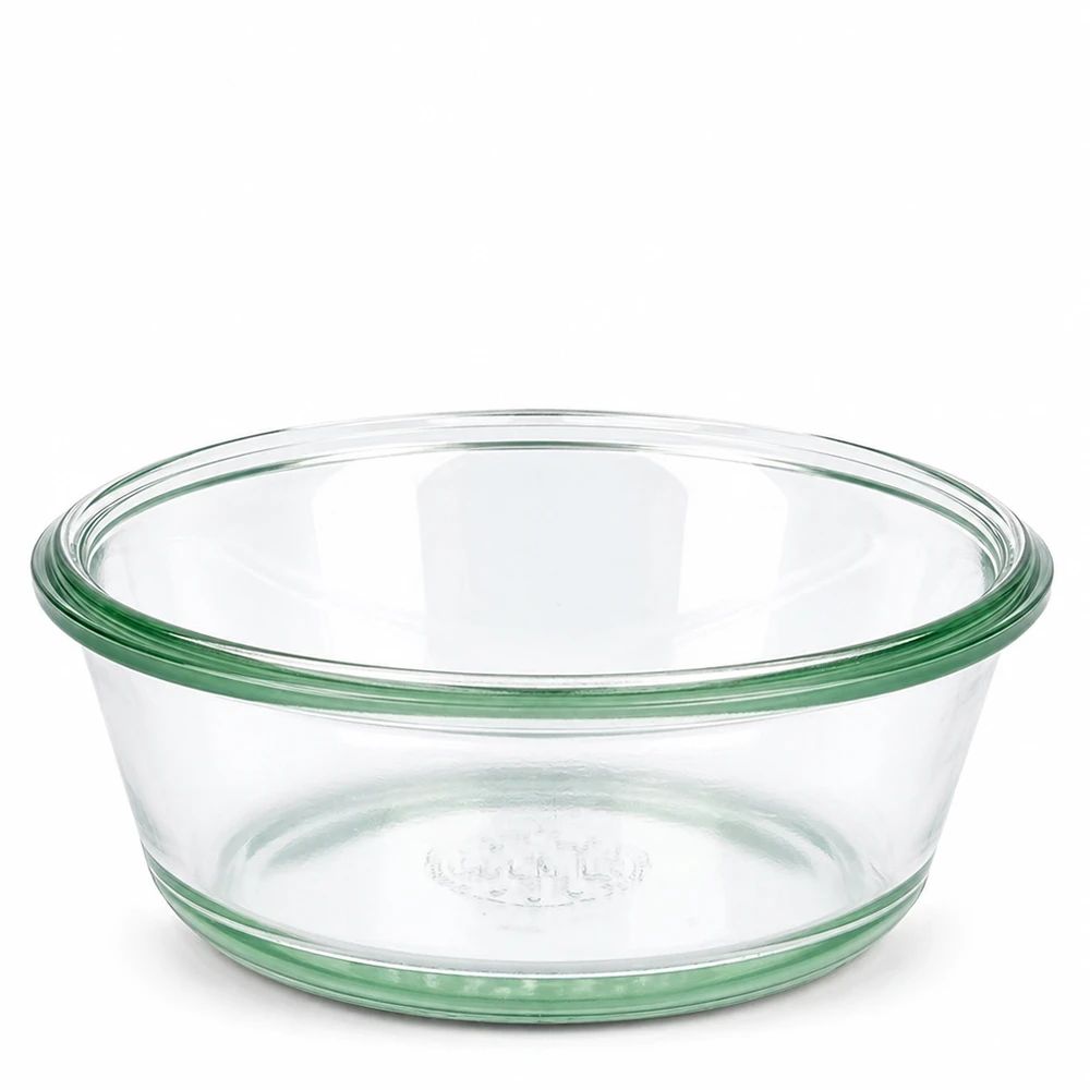 WECK RR120 gourmetglas van 300 ml WECK Gourmetpot 300ml RR120 Inmaakpot transparant met groene rand van borosilicaatglas voor inmaak