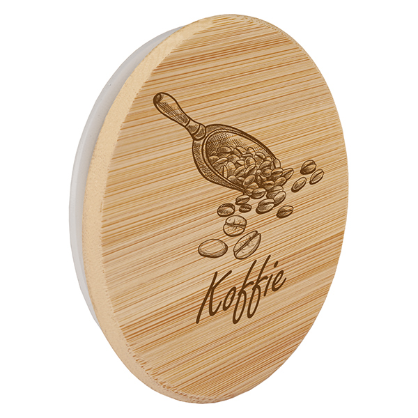 Houten deksel "Koffie" voor WECK RR100 Houten deksel "Koffie" voor WECK RR100