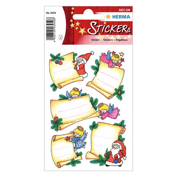 Sticker "Kerstbrief" (10 stickers met glitter) Sticker "Kerstbrief" (10 stickers met glitter)