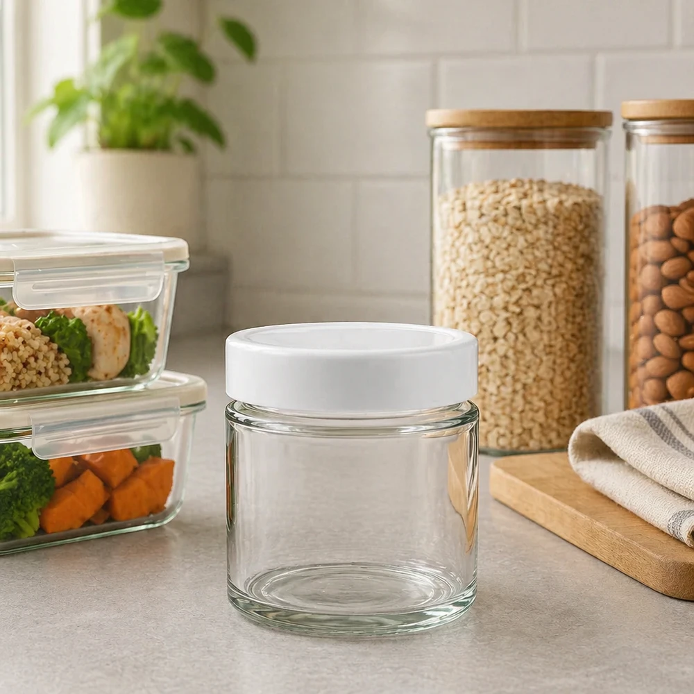135ml ronde pot BasicSeal deksel wit in Keukenbenodigdheden Maaltijdcontainer Opbergblikken Keuken Organisatie