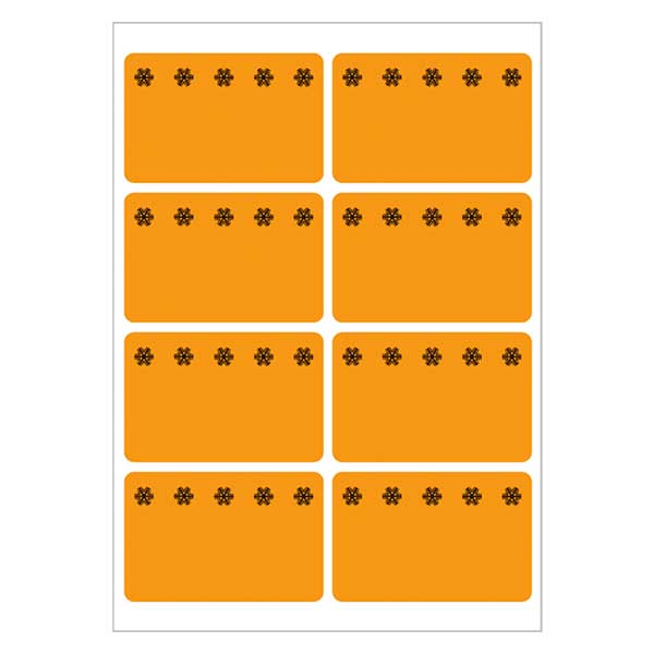Diepvries etiketten oranje (48 stickers) 26x40mm