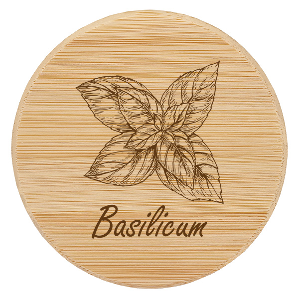 Houten deksel "Basilicum" voor WECK RR60 Houten deksel "Basilicum" voor WECK RR60