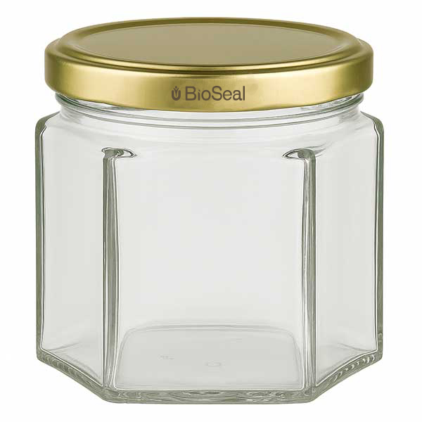 47ml hexaglas met BioSeal deksel goud UNiTWIST