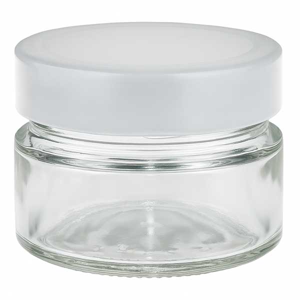 80ml rond glas met BasicSeal deksel wit deep UNiTWIST