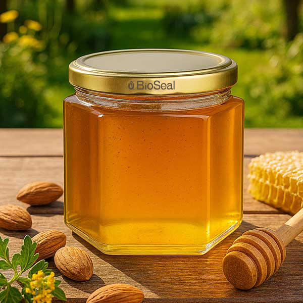 47ml hexaglas met BioSeal deksel goud UNiTWIST