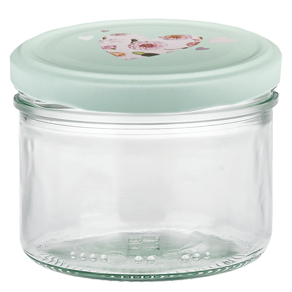 Cilindrische pot 230 ml + deksel BasicSeal munt hart