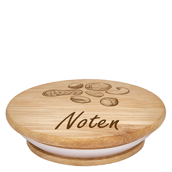 Houten deksel "Noten" voor WECK RR100