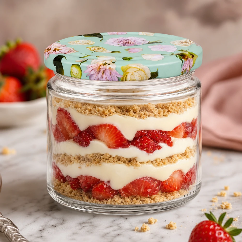 Ronde pot van 330 ml + deksel BasicSeal bloem mint UNiTWIST Ronde pot van 330 ml + deksel BasicSeal bloem mint UNiTWIST