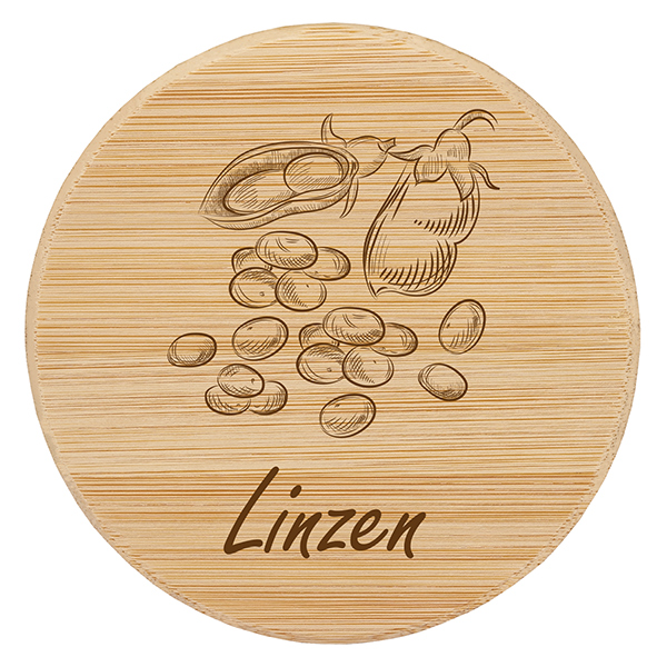 Houten deksel "Linzen" voor WECK RR100 Houten deksel "Linzen" voor WECK RR100