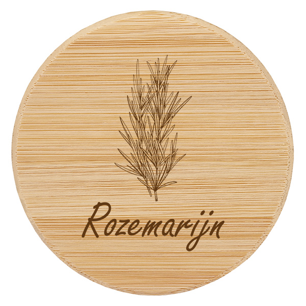 Houten deksel "Rozemarijn" voor WECK RR60 Houten deksel "Rozemarijn" voor WECK RR60