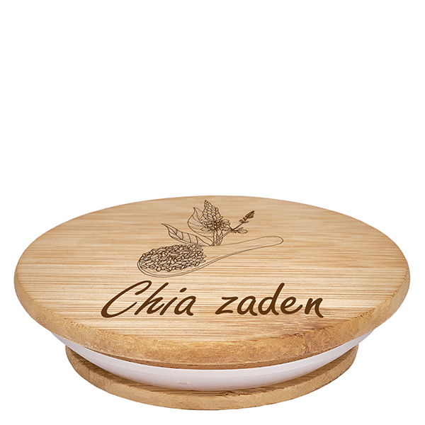 Houten deksel "Chia zaden" voor WECK RR100