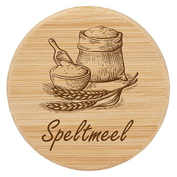 Houten deksel "Speltmeel" voor WECK RR100