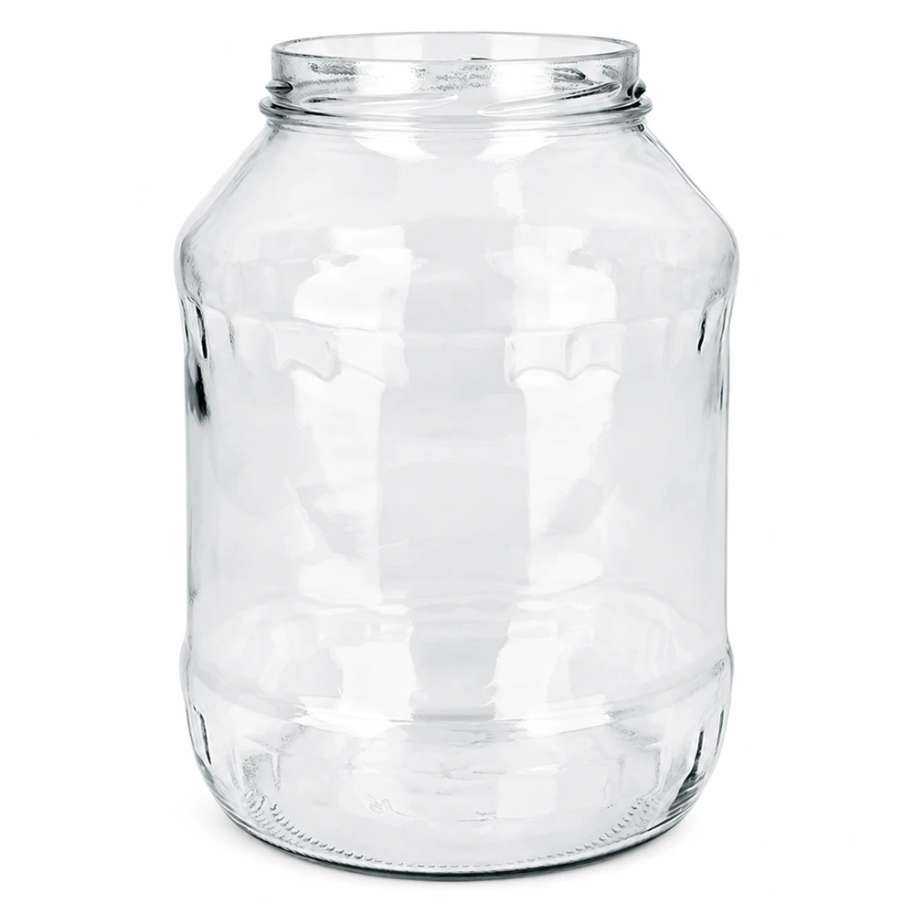 2650ml rond glas zonder deksel (TO100) UNiTWIST Lege ronde glazen pot 2650ml met TO100 schroefdraad UNiTWIST Runda2650 inmaakpot zonder deksel Voorraadpot