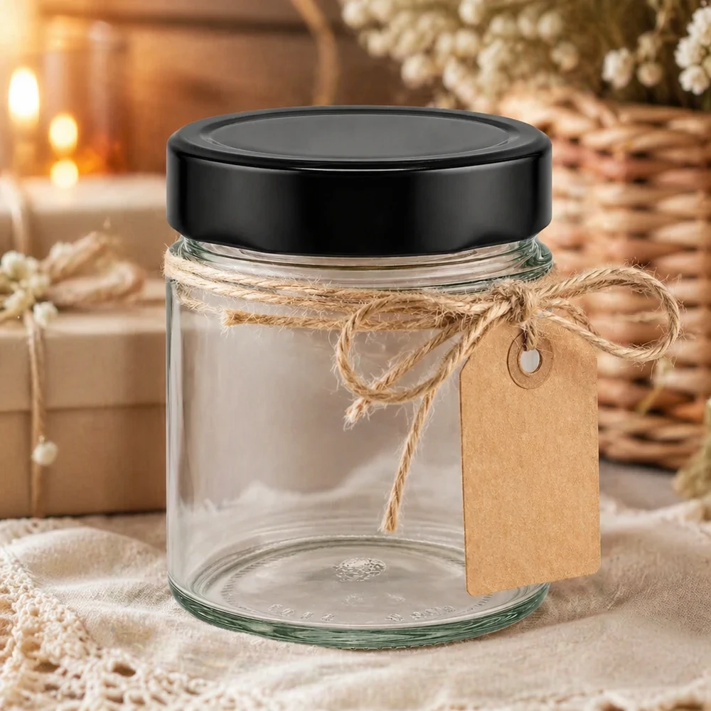 135ml rond glas met BasicSeal deksel zwart deep UNiTWIST 135ml rond glas met BasicSeal deksel zwart deep UNiTWIST