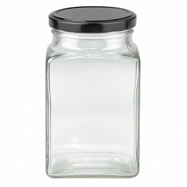 260ml tetraglas met BasicSeal deksel zwart UNiTWIST