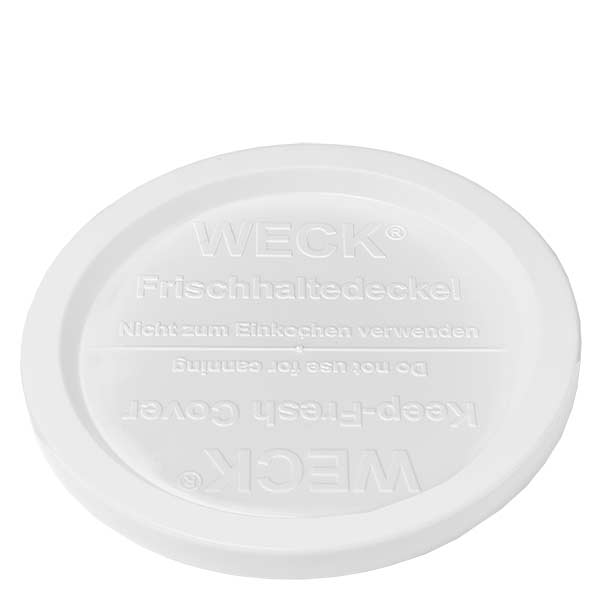 1000ml stortglas met vershouddeksel WECK RR100 WECK keep-fresh deksel wit voor RR100 broodpot 280 ml Vervangingsdeksel met etiket en reliëfpatroon
