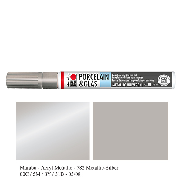 Krijt zilver 1-2mm voor glas/porselein (082) Krijt zilver 1-2mm voor glas/porselein (082)