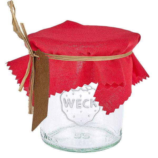 Stoffen doily rood 120x120mm vierkant