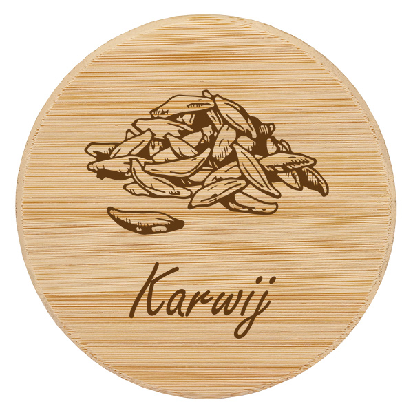 Houten deksel "Karwij" voor WECK RR60 Houten deksel "Karwij" voor WECK RR60