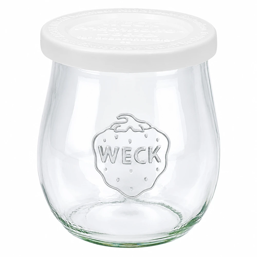 WECK tulpenpot 220ml met wit vershouddeksel RR60 - glazen inmaakpot voor inmaken en bewaren