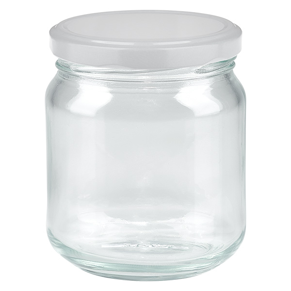 212 ml ronde pot met BasicSeal deksel wit UNiTWIST