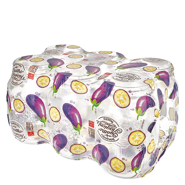 1000 ml rond glas "Quattro Stagioni" met deksel