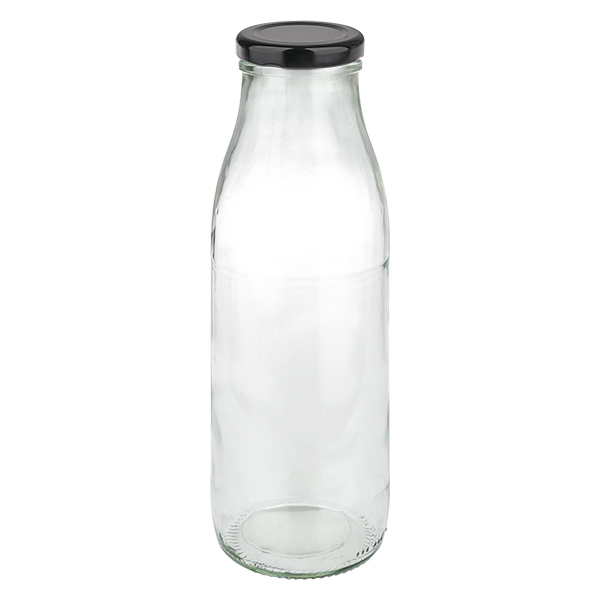 500ml fles met BasicSeal deksel zwart UNiTWIST