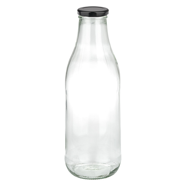 1000ml fles met BasicSeal deksel zwart UNiTWIST