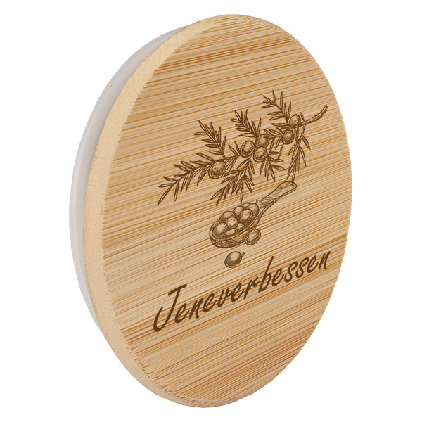 Houten deksel "Jeneverbessen" voor WECK RR60 Houten deksel "Jeneverbessen" voor WECK RR60