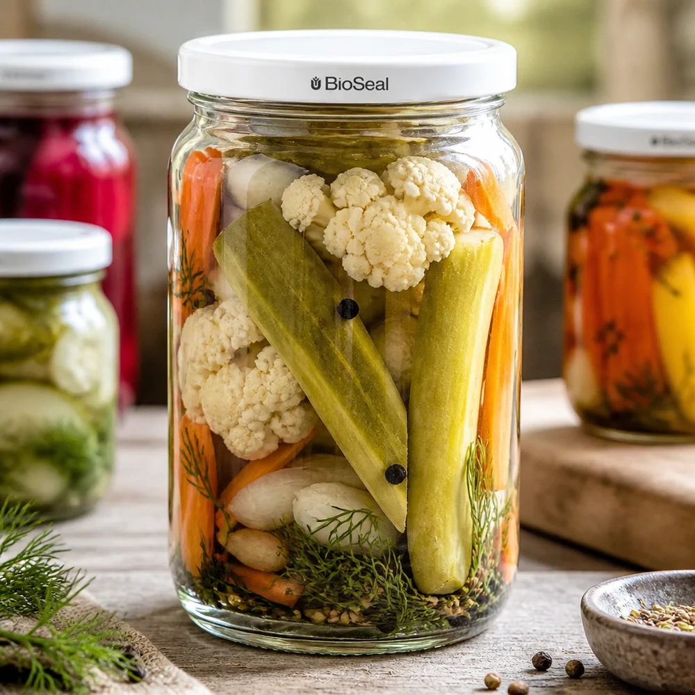 UNiTWIST Runda795 pot met ingemaakte gemengde groenten - ideaal voor augurken en gefermenteerd voedsel
