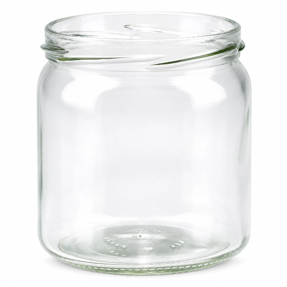 408ml rond glas zonder deksel (TO82) UNiTWIST UNiTWIST Runda408 ronde pot 408ml TO82 inmaakpot schroefdeksel transparant leeg zonder deksel