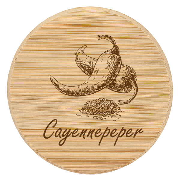 Houten deksel "Cayennepeper" voor WECK RR60 Houten deksel "Cayennepeper" voor WECK RR60