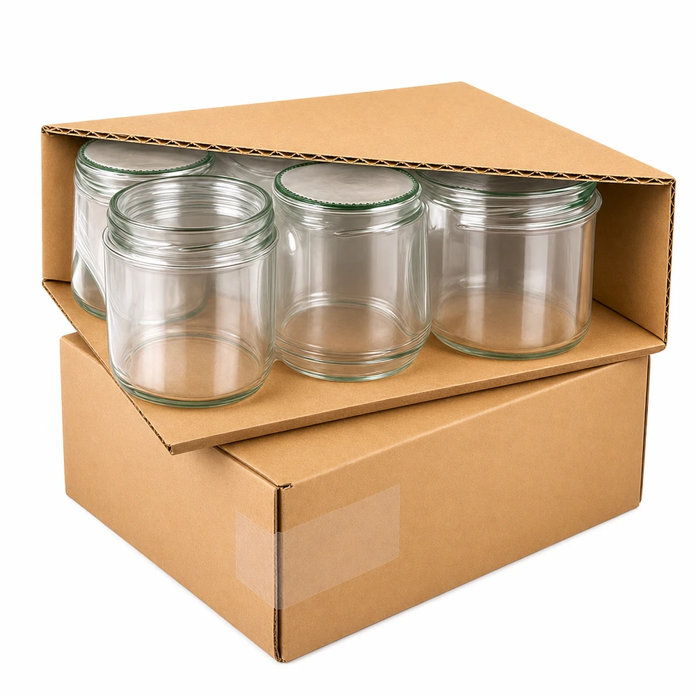 Ronde pot van 795 ml + BasicSeal-deksel met roze bloem UNiTWIST Lege ronde potten 795ml professioneel verpakt in verzenddozen voor veilig transport inmaakpotten