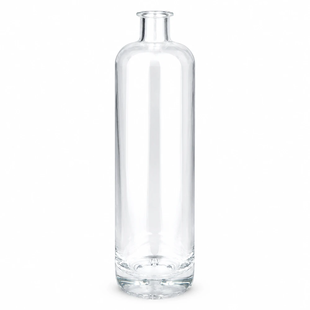 700 ml glazen fles Ella zonder sluiting UNiTWIST® 700ml glazen fles Ella transparant zonder dop UNiTWIST staand leeg op witte achtergrond