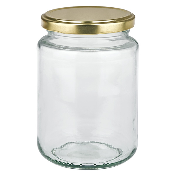 382ml rond glas met BasicSeal deksel goud UNiTWIST