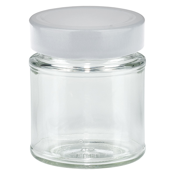 154ml rond glas met BasicSeal deksel wit deep UNiTWIST