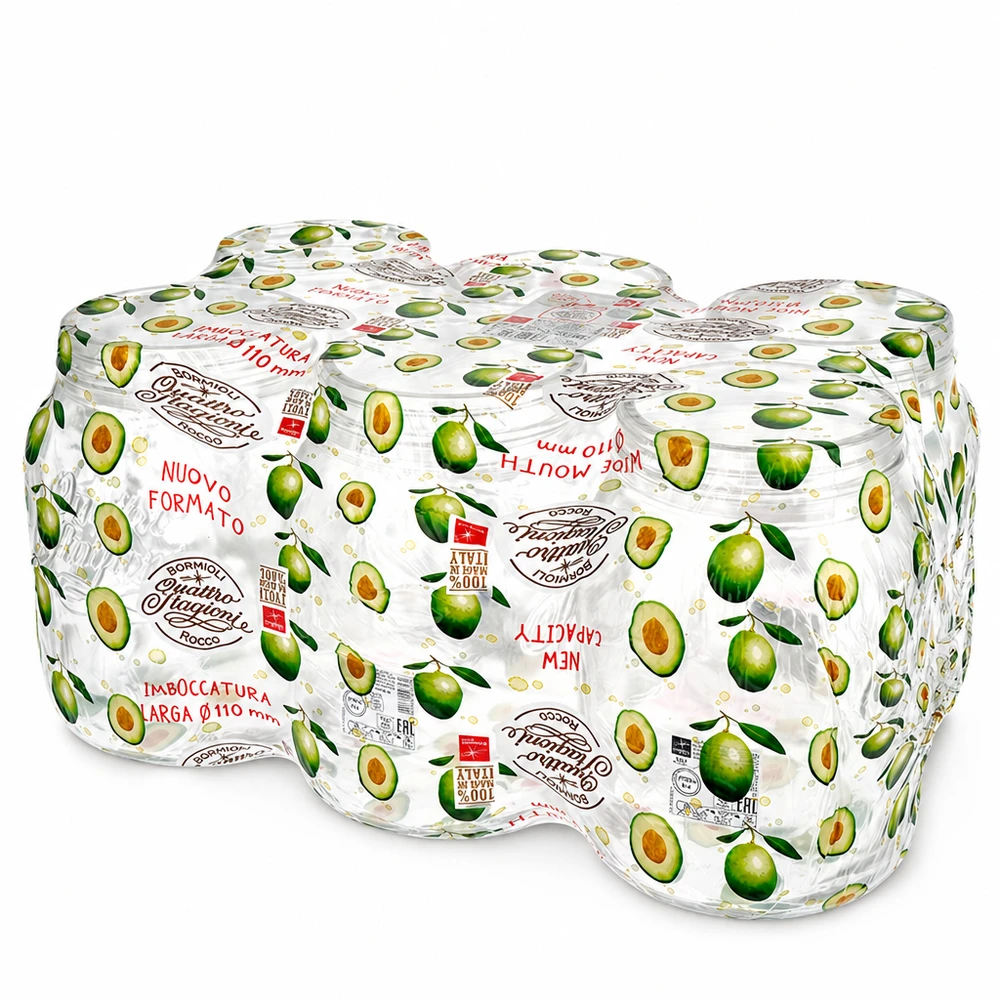 Quattro Stagioni huishoudpot 2000ml met avocadodecoratie Inmaakpot voor keuken en opslag